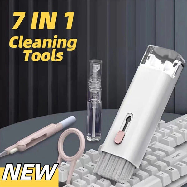 New 7 in 1 Keyboard Cleaning Kits Airpods Headset Cleaning Kit Laptop Screen Cleaning Pen Bluetooth Headphone lens cleaner Mobile Screen Cleaning Brush Kit